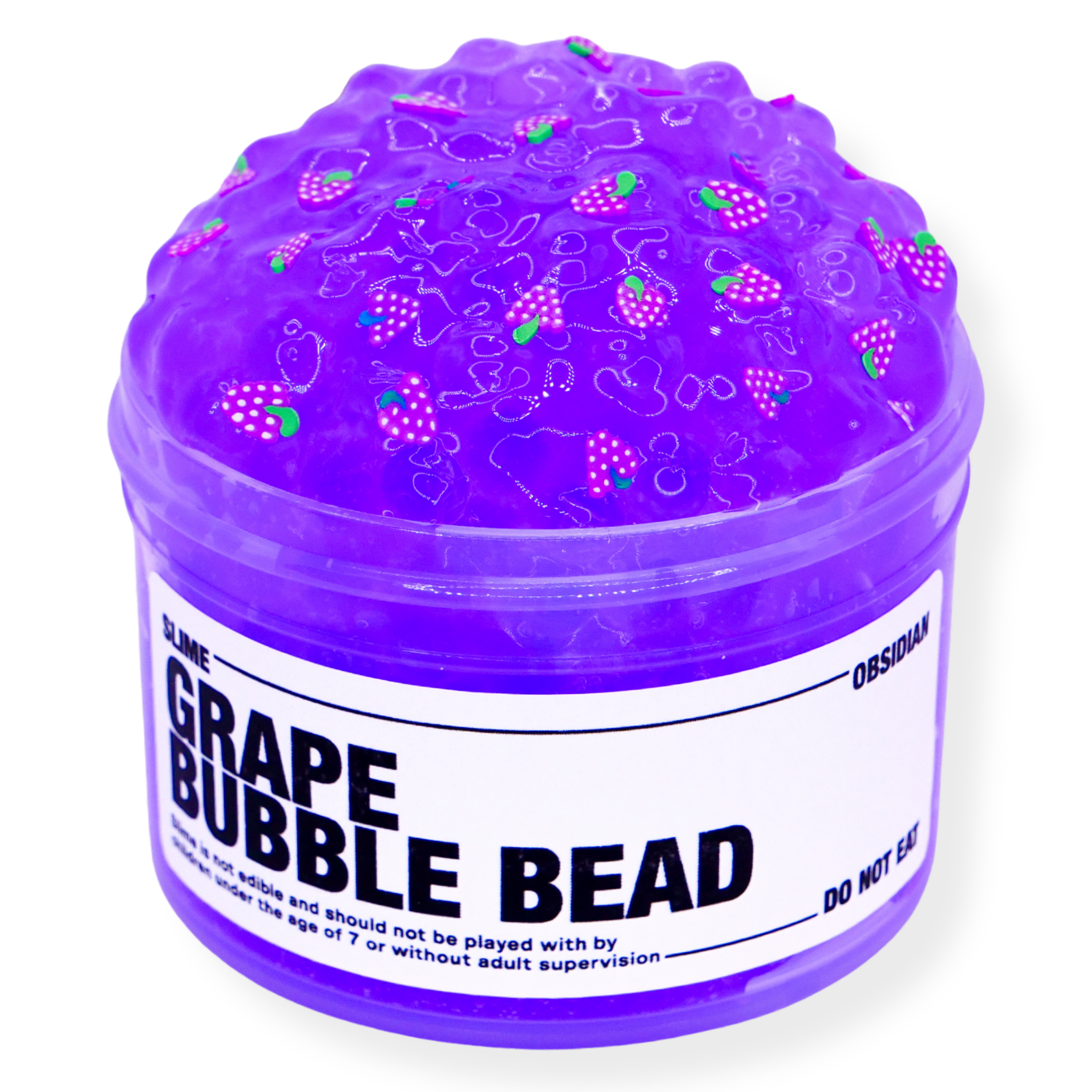 Grape Bubble Beads - Slime Obsidian